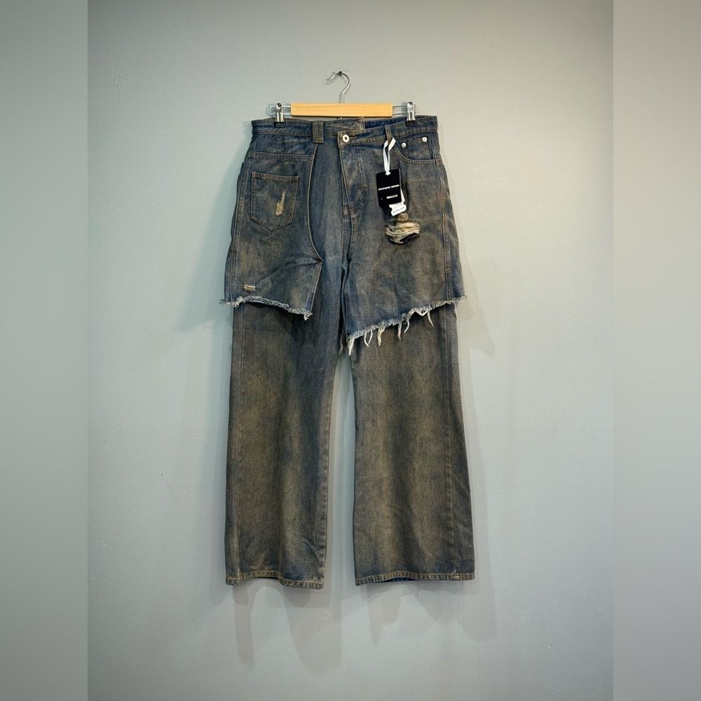 Unique Innovare Denim Wide Leg Jeans Size XL NWT